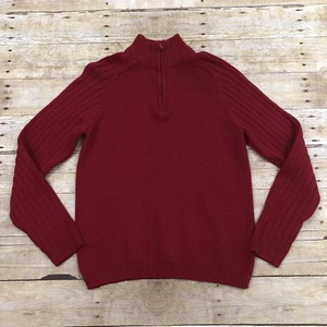 82 Zero by Greendog Boys Size Medium Half Zip Pullover Red Cotton Sweater - Picture 1 of 3