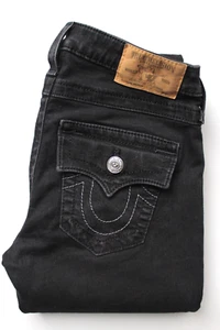 True Religion Skinny Fit Damen Jeans W28 L33 schwarz Stretch Denim LEVH170 - Bild 1 von 14