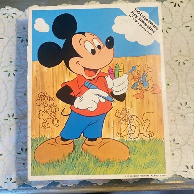 Vintage Whitman Puzzle Mickey  Mouse 100 Piece Walt Disney Retro Orig Box - Image 1 of 4