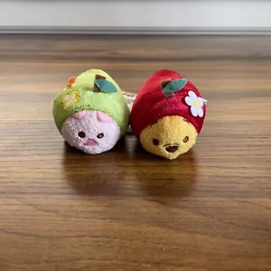 Disney Japan Tsum Tsum Plush Winnie The Pooh Apple And Piglet US Seller - Picture 1 of 4