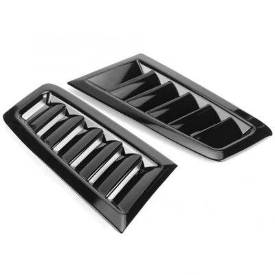 Car Hood Vent Scoop Air Flow Intake Louvers Cooling Bonnet Vent Cover Trim 2PCS - Image 1 of 4