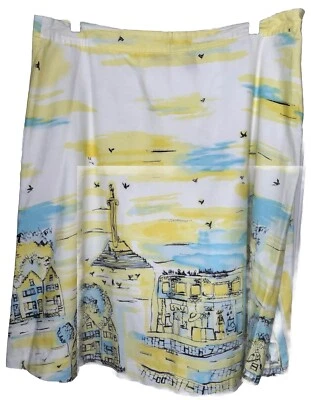Falda Valerie Stevens para mujer 16 Art-To-Wear paisaje urbano línea A hasta la rodilla Resort Foto 1 de 4