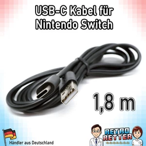 Cable de carga de 1,8 m para Nintendo Switch V1/V2, Lite, OLED USB-C cable de alimentación fuente de alimentación - Imagen 1 de 3