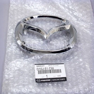 NEW GENUINE OEM MAZDA 3 MAZDA CX-3 FRONT GRILLE CHROME MASCOT EMBLEM D10J-51-730 - Image 1 of 4