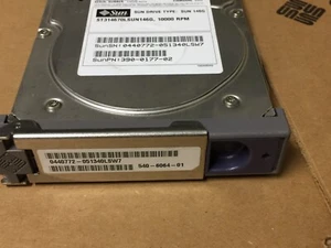 540-6064 , SUN 146GB 10K SCSI Drive ,390-0177-02, w BRACKET & PLATE - Picture 1 of 3