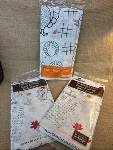 Set Of 3 88" x 54" Color Your Own Table Cover Thanksgiving - Picture 1 of 4