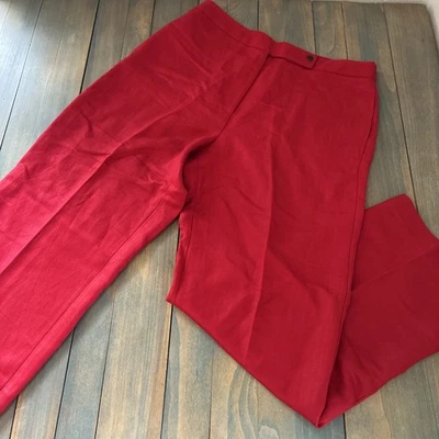 Calça social Emma James mistura de linho perna reta vermelha tamanho 14 (Z8) - Imagem 1 de 4