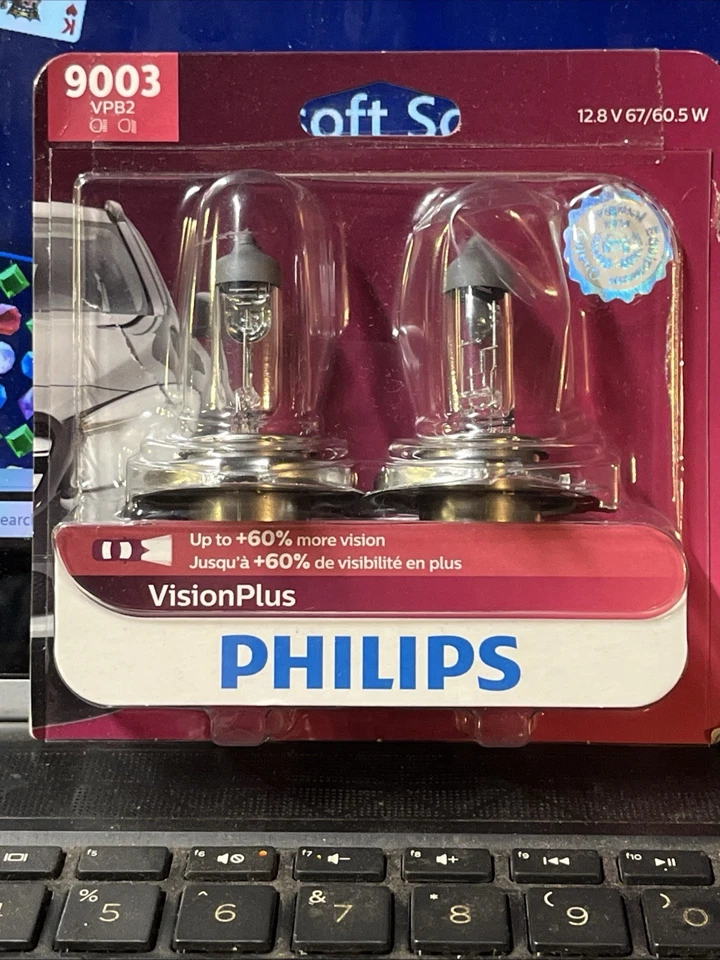 Lâmpada de alto desempenho para farol Philips 9003 VisionPlus VPB2 (2) NOVA 9003VPB2 - Imagem 1 de 4