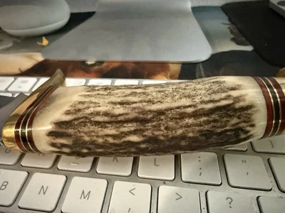 TinberWoof Vintage Leather Chit and Steg Horn Handle Cuerrno De Venado Jenuino - Image 1 of 4