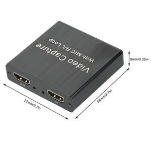 High Definition USB Video Card Game Live Mic For OBS Recording B FY - Afbeelding 1 van 20