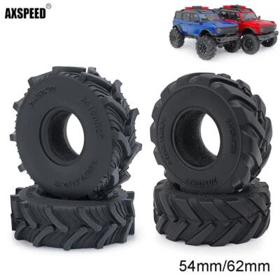 AXSPEED 4x Gummi Mud Reifen für 1/24 RC Auto Axial SCX24 1/18 TRX4M Auto - Bild 1 von 4