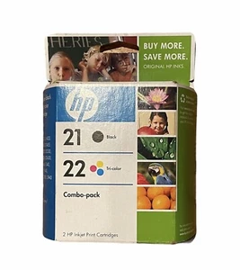 New Geniune OEM Sealed HP 21 22 C9509FN Pack Ink Cartridges Expired 2008 - Picture 1 of 4