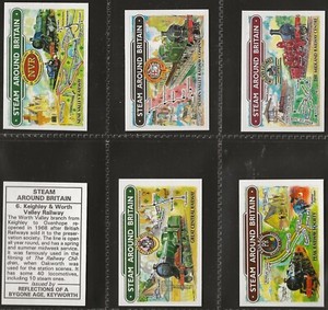 REFLECTIONS OF A BYGONE AGE-FULL SET- STEAM AROUND BRITAIN 1994 (1ST M6 CARDS)