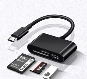 2pcs Lecteur de Carte Type-C Ordinateur Mobile Multifonction OTG 2.0 SD / TF / U Disque - Photo 1 sur 9