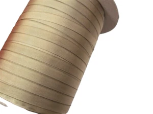 Tan Beige Nylon Grosgrain Ribbon 1/2 inch wide x 6 yards Schiff Milspec B17 - Picture 1 of 3