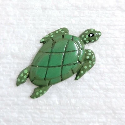 JHB Metal Turtle Button 30mm Shank Green Novelty Sea Animal Sewing Art Crafts - Image 1 of 4