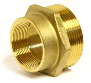 NNI FIRE HOSE HYDRANT HEX ADAPTER 2" Female NPT x 2-1/2" Male NST NH HSR-A2025FM - Picture 1 of 4