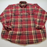 Stream Flannel Shirt Mens 2XL Tall Red 