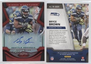 2016 Certified Mirror Signatures Red /60 Bryce Brown #M-BBR Auto