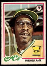1978 O-Pee-Chee Mitchell Page Oakland Athletics #75 R95