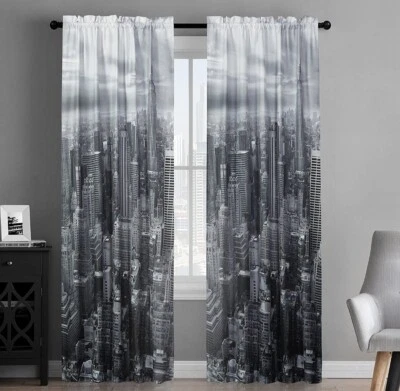 Mainstays Set of 2 Windows Panels 84"x50"  Including Rod Pocket  Curtains - Image 1 of 4