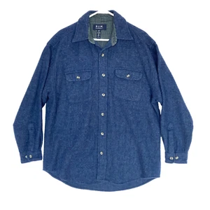 Vintage Bum Equipment Wool Flannel Workwear Overshirt Shacket Herren M L Oversized - Bild 1 von 11