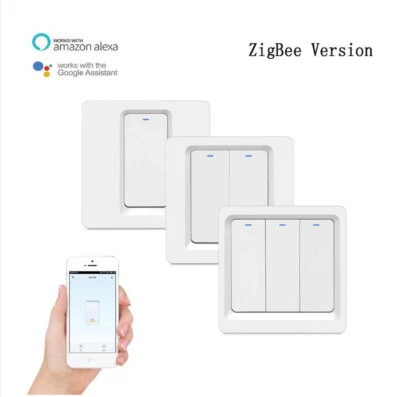 Tuya Zigbee Smart home Switch Push Button Wall Light Switch with Neutral wire  - Image 1 of 4