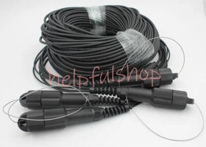 50M LC-LC UPC SM 6 Strand Armored Field TPU Optical Patch Cord Waterproof Head - Afbeelding 1 van 1