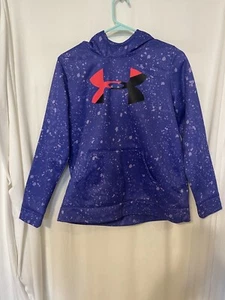 Under Armour girls hoodie size YXL Hoodie Storm Purple Speckled Winter Warm - Picture 1 of 9