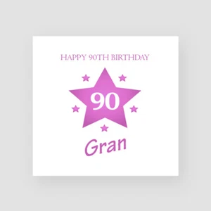 Tarjeta de cumpleaños 90 personalizada hecha a mano para su madre Nan Gran Abuela - Imagen 1 de 5