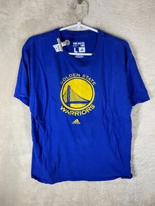 adidas Golden State Warriors Casual T-Shirts Top Size L Boys Kids Blue Logo - Picture 1 of 10