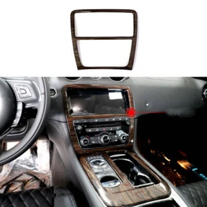 For Jaguar XJ 2010-2019 Wood Grain Steel Console AC Button Control Frame Trim - Picture 1 of 4