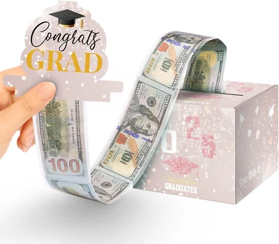 Caja de graduación 2025 para regalo en efectivo, caja de dinero extraíble para niño niña, grado de felicitación Foto 1 de 4