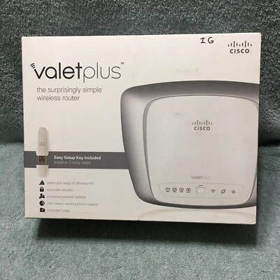  CISCO Valet Plus M20 home wireless N router wifi 8  New - Image 1 of 3