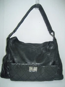 Bolso de Mano CHANEL Acolchado 8 Nudos Cuero Piel de Cordero Negro Mademoiselle Bloqueo - Imagen 1 de 16