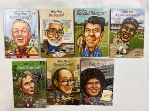 Who Was Who books - Dr. Seuss- Regan- Dahl- Robinson - Ride- Goodall-Walt Disney - Picture 1 of 11
