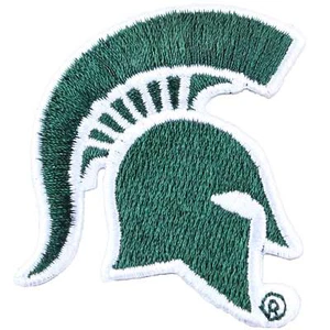 Michigan State Primary Spartan Head Logo Embroidery Iron On Patch Hat Football - Picture 1 of 1