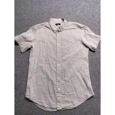 Camisa Theory Para Hombre Rayas Manga Corta Abotonada Informal Negocios Algodón XS Foto 1 de 4