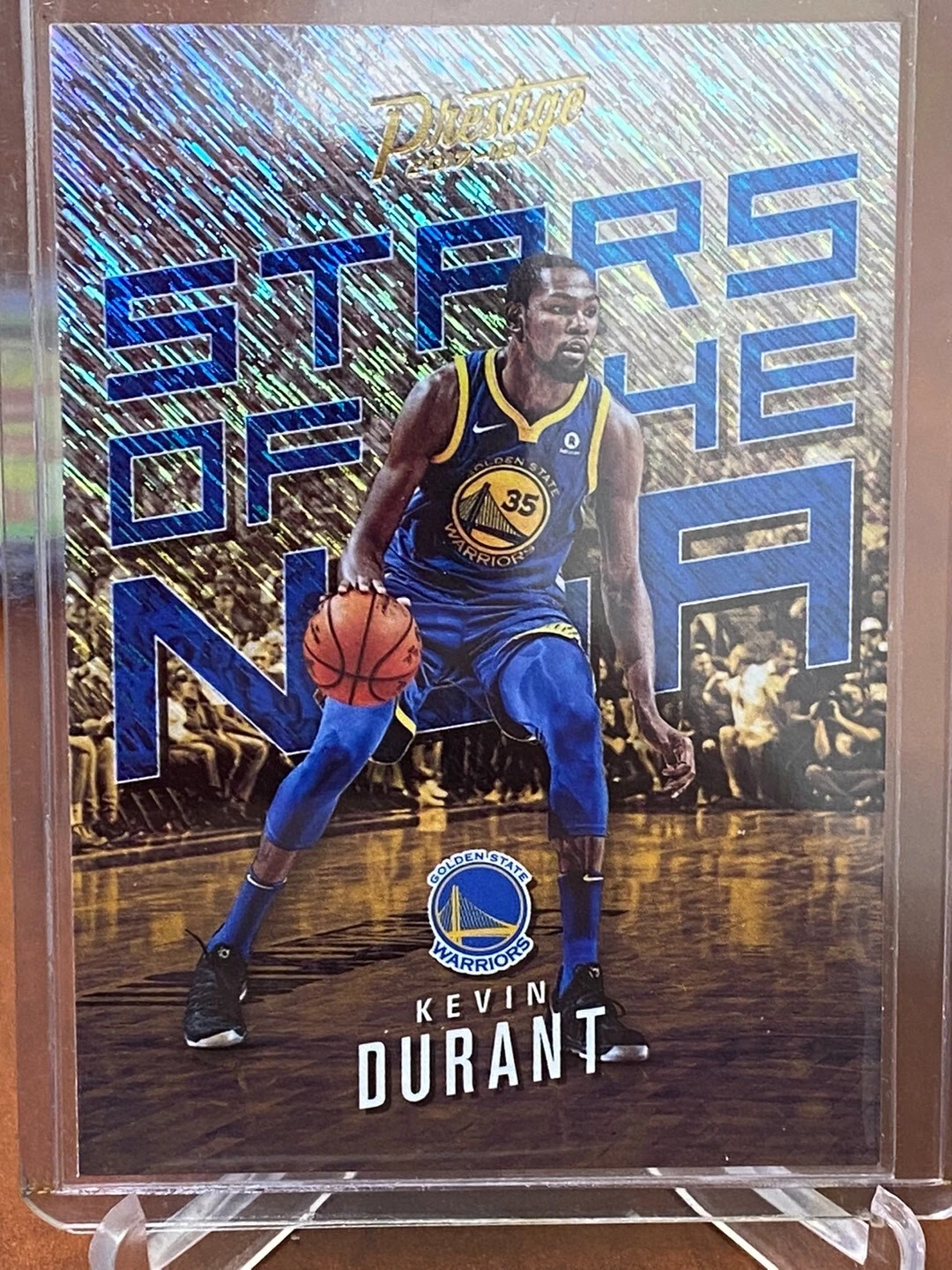 2017-18 Panini Prestige Kevin Durant Stars of the NBA Insert Rain Parallel