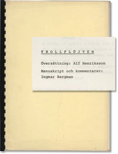 Ingmar Bergman TROLLFLOJTEN THE MAGIC FLUTE Original screenplay for the #146818 - Picture 1 of 1