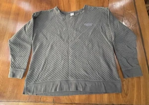 Champlain College Sweatshirt Damen XL oliv Waffel Pullover weiter Ausschnitt Concepts - Bild 1 von 8