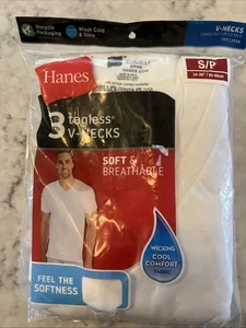 Hanes gr. kleine (34-36") 3er Pack T-Shirts ohne Etikett V-Ausschnitt - Bild 1 von 5