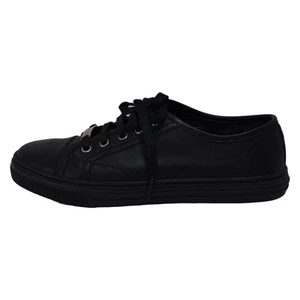 Auth GUCCI - 425298 Black Leather Sneakers - Picture 1 of 6