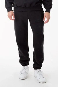 NEU LOS ANGELES APPAREL UNI SWEATPANTS HEAVYWEIGHT FLEECE SCHWARZ GRAU HOSE - Bild 1 von 3