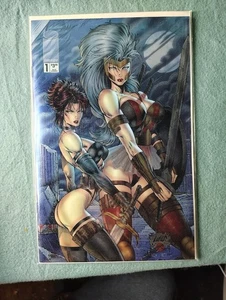 1995 Image Glory/Avengelyne #1 variant wrap night battle cover copy B 2 - Picture 1 of 1