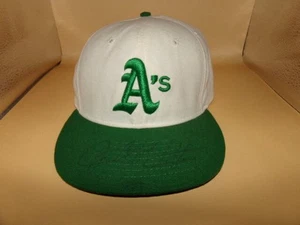 JIM "CATFISH" HUNTER SIGNED OAKLAND A'S HAT HOF87 RARE! RIP! - Picture 1 of 2