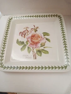 Portmeirion Botanic Roses "Warm Wishes" 10.5" Square Plate - Picture 1 of 5