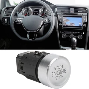 Plus Ignition Starter Switch Keyless Entry Car Engine Start Stop Push Button - Picture 1 of 12