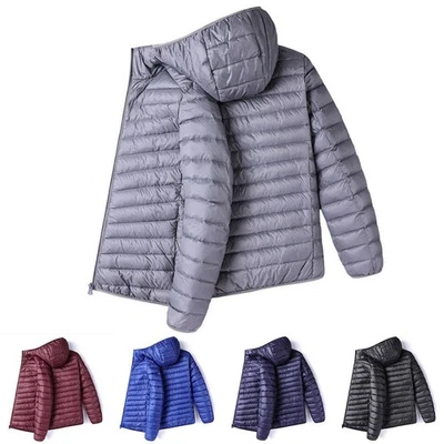 Men Lightweight Warm Down Cotton Jacket Short Coat for Winter Outdoor Use - Image 1 of 4