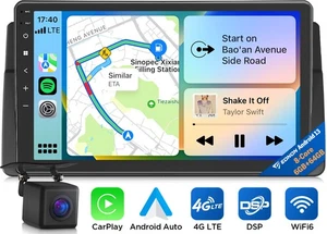 Android 13 6+64 E46X6S 9" QLED Car Stereo Radio CarPlay For BMW E46 M3 318i 320i - Picture 1 of 31